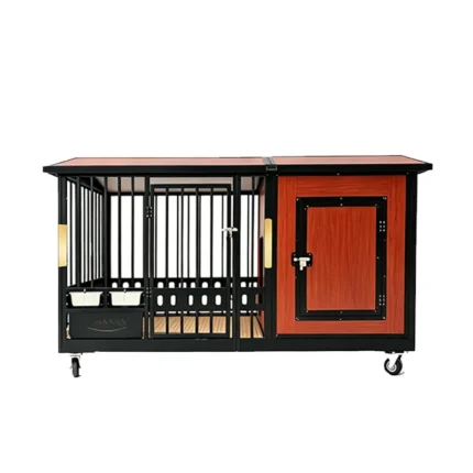 Iron Fort  Heavy-Duty 2-in-1 Duplex Dog Kennel with Two Rooms & Two Activity Areas for Large Breeds