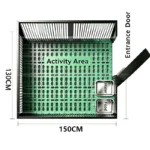 Outpost Heavy-Duty Single Kennel for Large Dogs 1.3x1.5m - Image 7