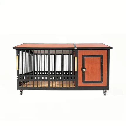 King Kong Dominator  Heavy-Duty 2-in-1 Duplex Dog Kennel with Two Rooms & Two Activity Areas for Large Breeds