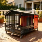King Kong Dominator Heavy-Duty 2-in-1 Duplex Dog Kennel with Two Rooms & Two Activity Areas for Large Breeds - Image 4