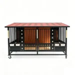 Twin Titan  Heavy-Duty 2-in-1 Duplex Dog Kennel with Two Rooms & Two Activity Areas for Large Breeds