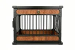 Heavy Duty Indoor Dog Crate for Extra Large Dogs – TITAN DEN XL | Furniture Style Steel Frame Metal Wood-Grain Panel Giant Breed Kennel – Titan Villa