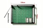 Heavy Duty Indoor Dog Crate for Extra Large Dogs – TITAN DEN XL | Furniture Style Steel Frame Metal Wood-Grain Panel Giant Breed Kennel – Titan Villa - Image 3