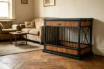 Heavy Duty Indoor Dog Crate for Extra Large Dogs – TITAN DEN XL | Furniture Style Steel Frame Metal Wood-Grain Panel Giant Breed Kennel – Titan Villa - Image 4