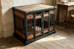 Heavy Duty Duplex Indoor Dog Kennel for 2 Large Dogs – TWIN DEN | Furniture Style Steel Frame Metal Wood-Grain Panel with Pull-Out Divider – Titan Villa - Image 4