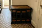Heavy Duty Duplex Indoor Dog Kennel for 2 Large Dogs – TWIN DEN | Furniture Style Steel Frame Metal Wood-Grain Panel with Pull-Out Divider – Titan Villa - Image 5
