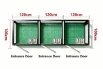 Heavy Duty Triple Indoor Dog Kennel for 3 Large Dogs – TRIPLE DEN L | Furniture Style Steel Frame Metal Wood-Grain Panel 3 Independent Rooms – Titan Villa - Image 2