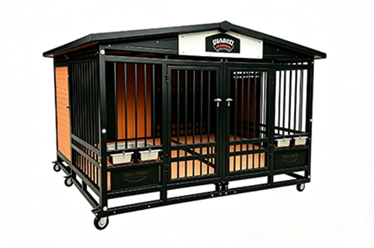 TWIN TITAN Pavilion-XL (1) Heavy Duty Open Style Duplex Dog Villa for 2 Large Dogs – TWIN TITAN Pavilion-XL | Titan Villa - Image 1